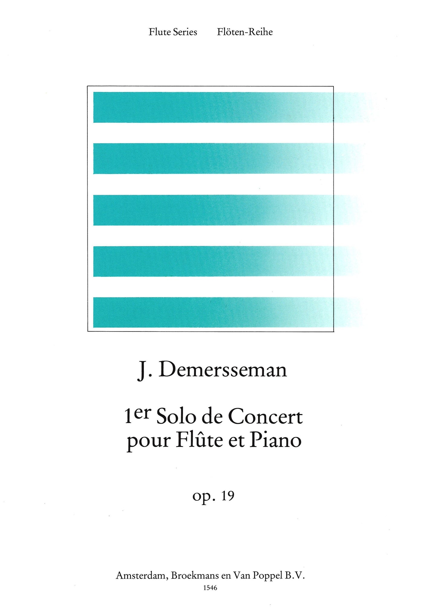 Demersseman- Solo de Concert No. 1 Op. 19 for Flute and Piano (Broekmans)