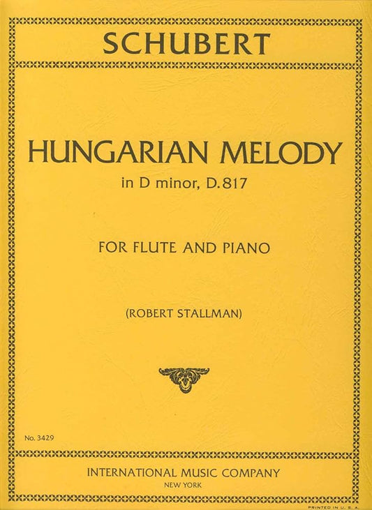 Schubert- Hungarian Melody in D Minor D817 for Flute and Piano