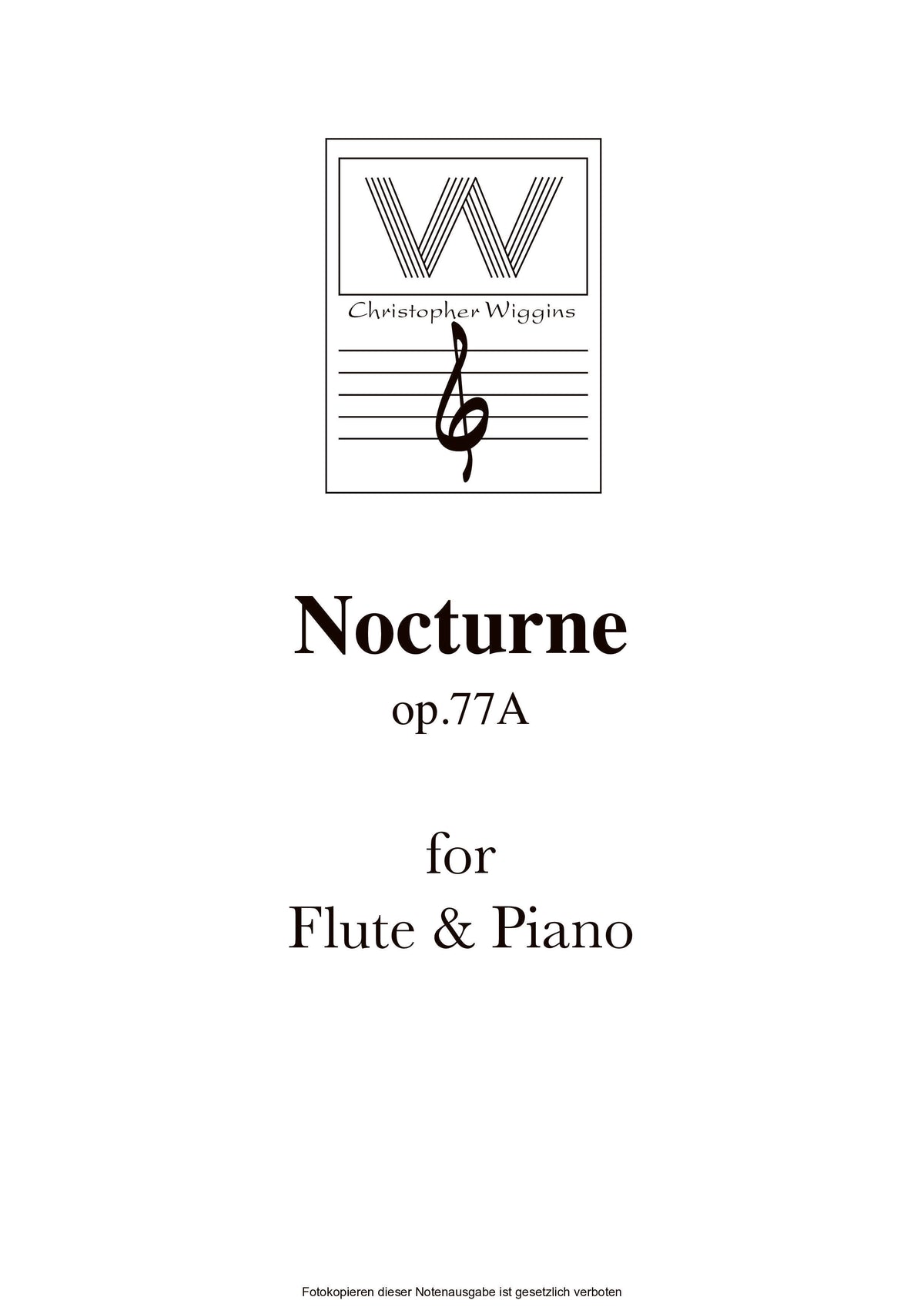Wiggins- Nocturne Op.77a for Flute and Piano