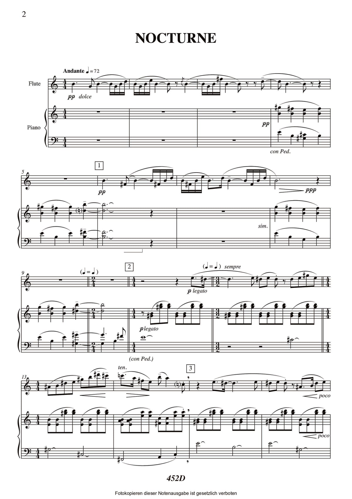 Wiggins- Nocturne Op.77a for Flute and Piano