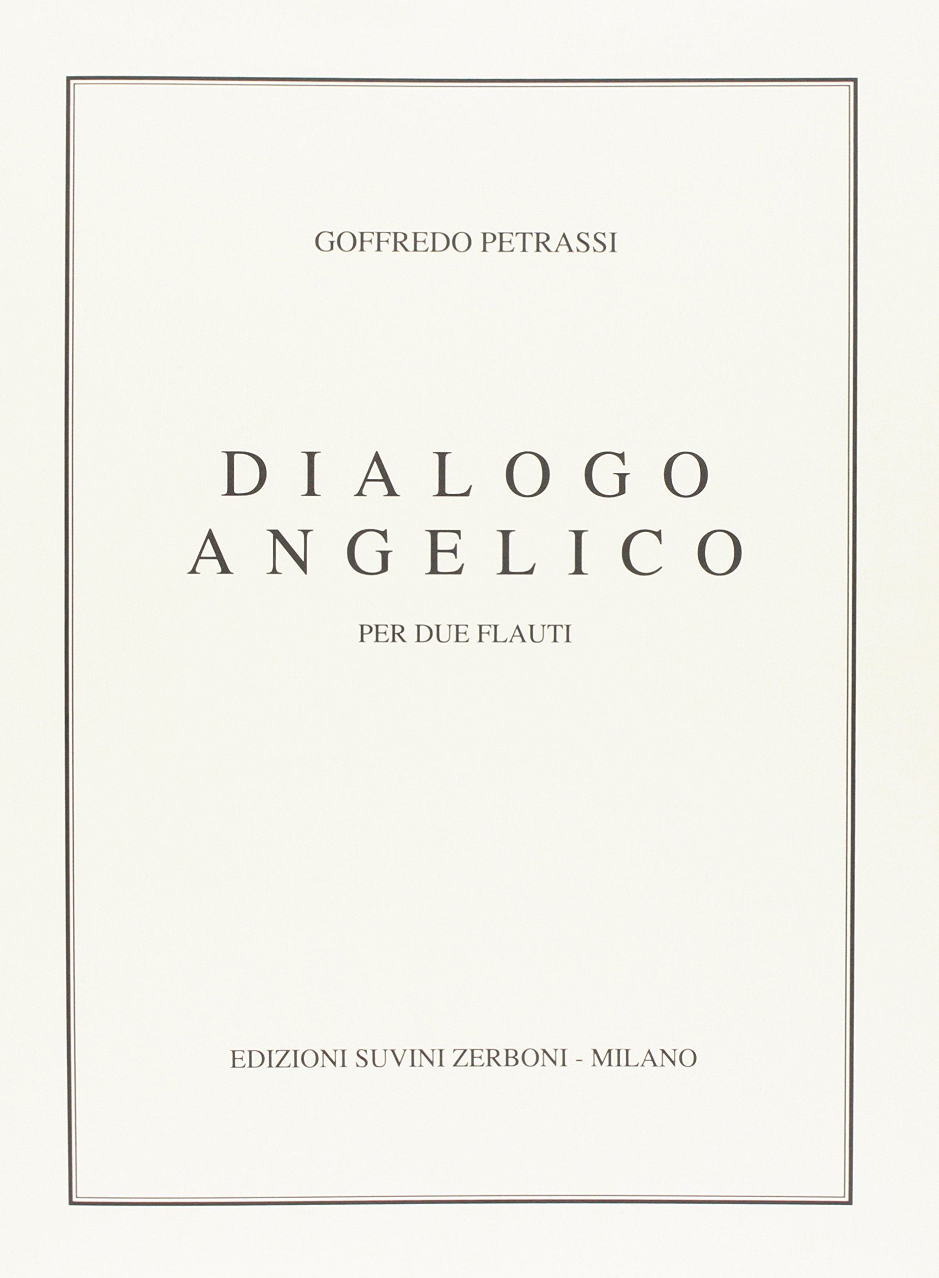 Book cover of 'Dialogo Angelico' by Goffredo Petrassi with text on a white background