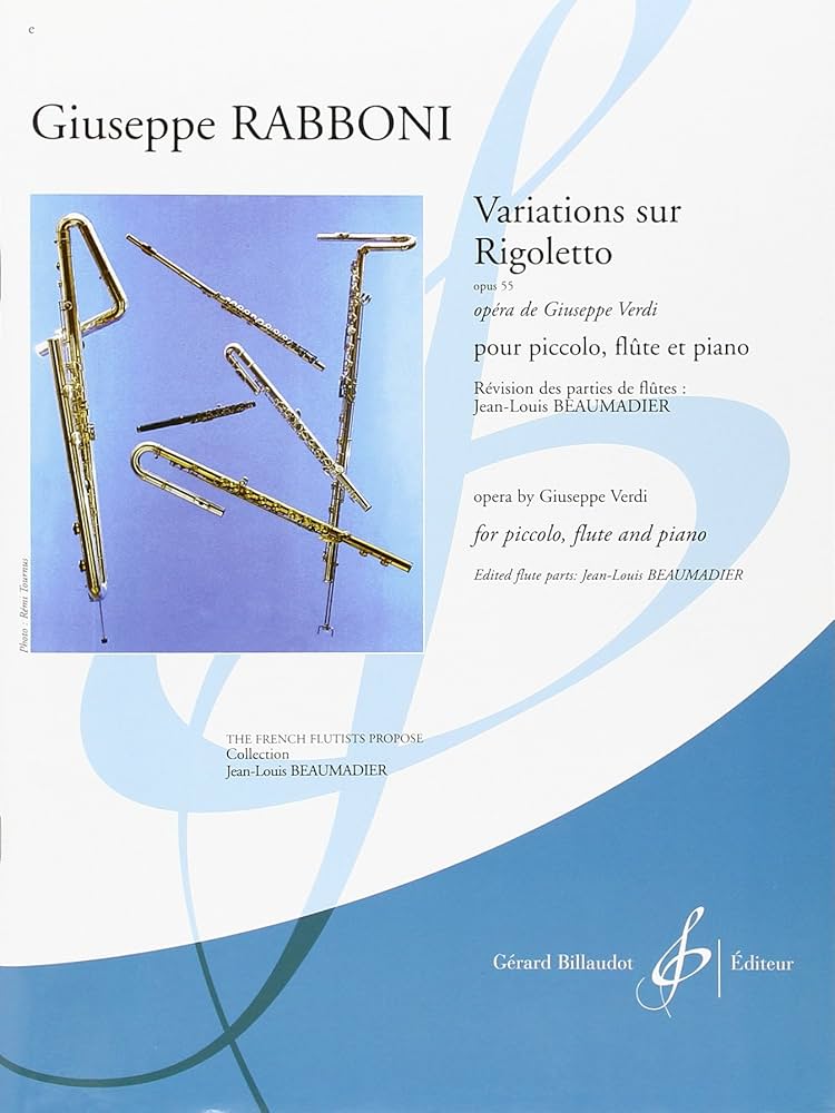 Rabboni- Variations sur Rigoletto Op.55 for Piccolo, Flute and Piano