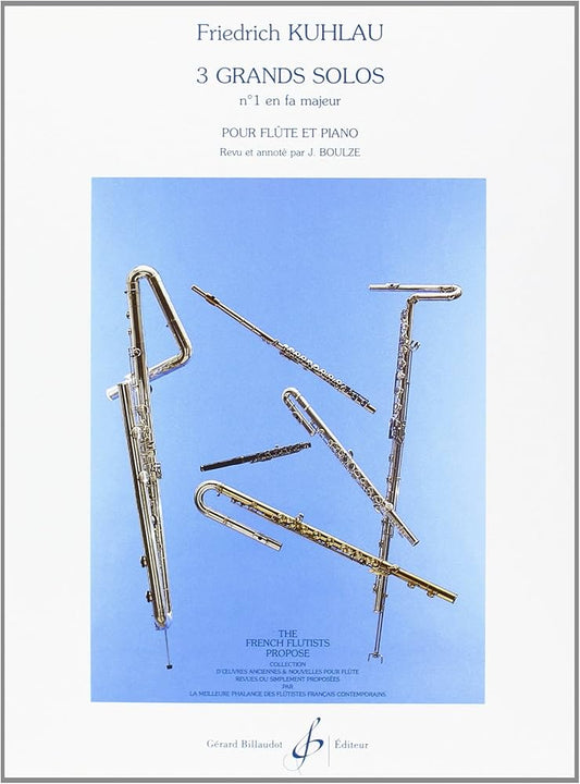 Kuhlau- 3 Grand Solos No 1 in F Major for Flute and Piano