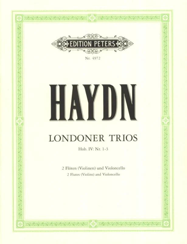 Haydn- Londoner Trios Hob. IV: 1-3 for Two Flutes and Cello