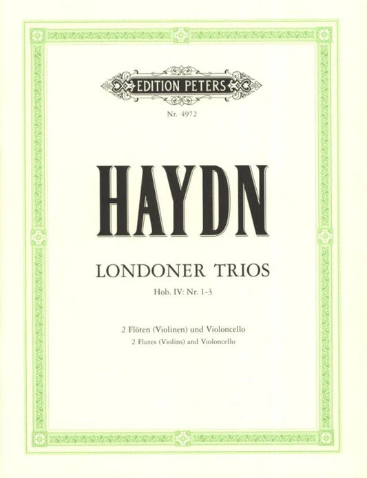 Haydn- Londoner Trios Hob. IV: 1-3 for Two Flutes and Cello
