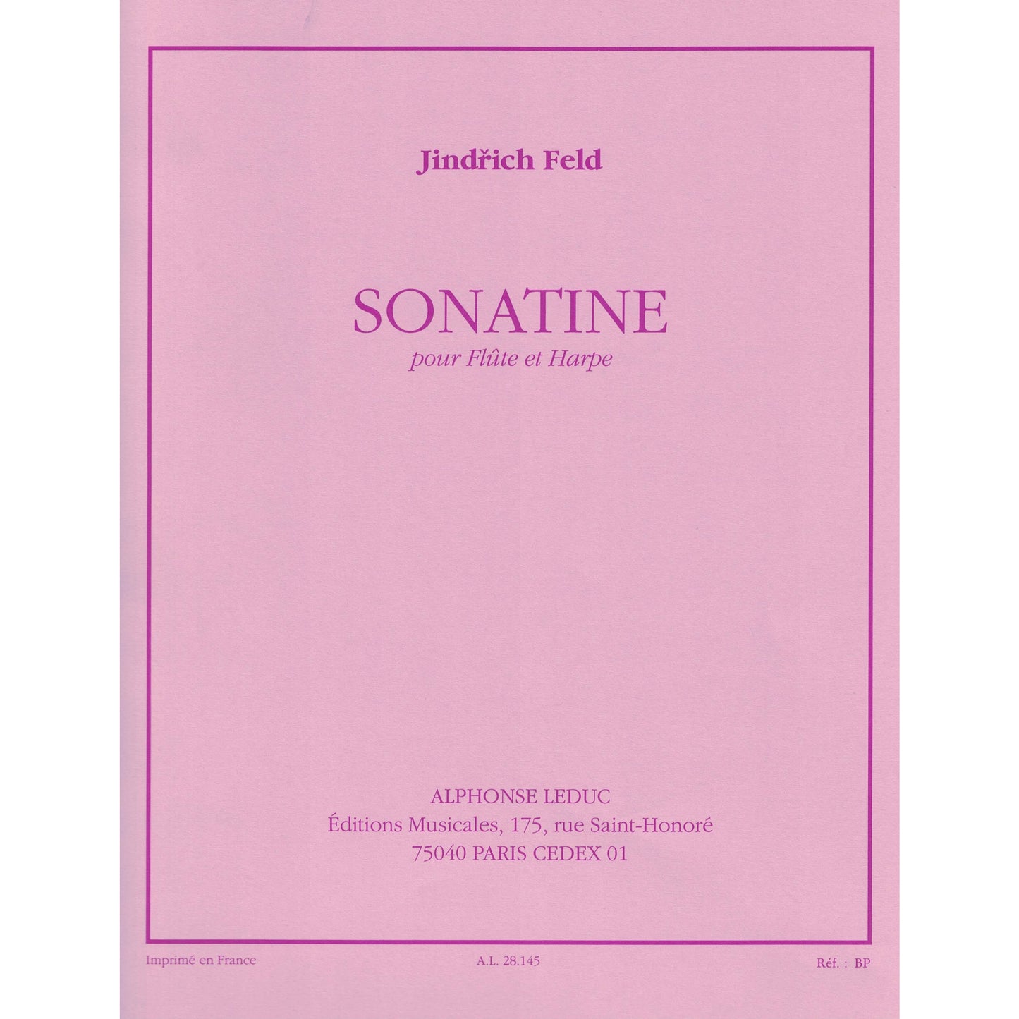 Feld- Flute Sonatine for Flute and Harp