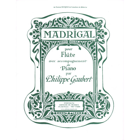 Gaubert- Madrigal for Flute & Piano (Enoch)