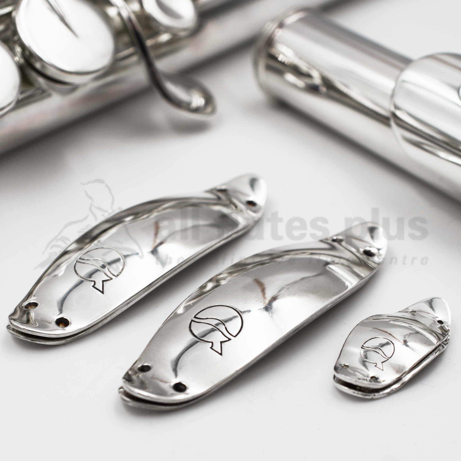 Three lefreQue sound bridges for piccolo, flute and alto flute