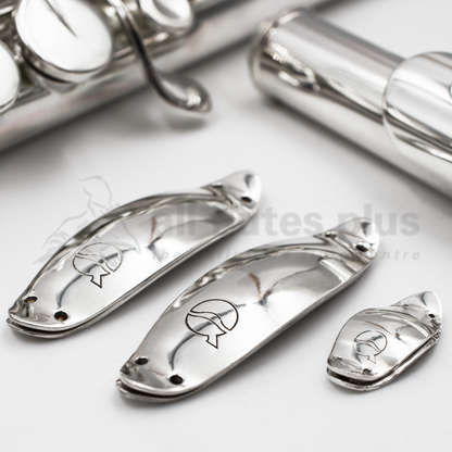 Three lefreQue sound bridges for piccolo, flute and alto flute