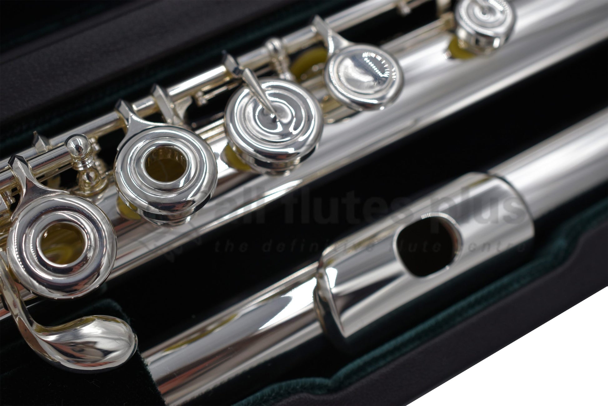 Altus A13 Flute close up of embouchure, headjoint and some body keywork 