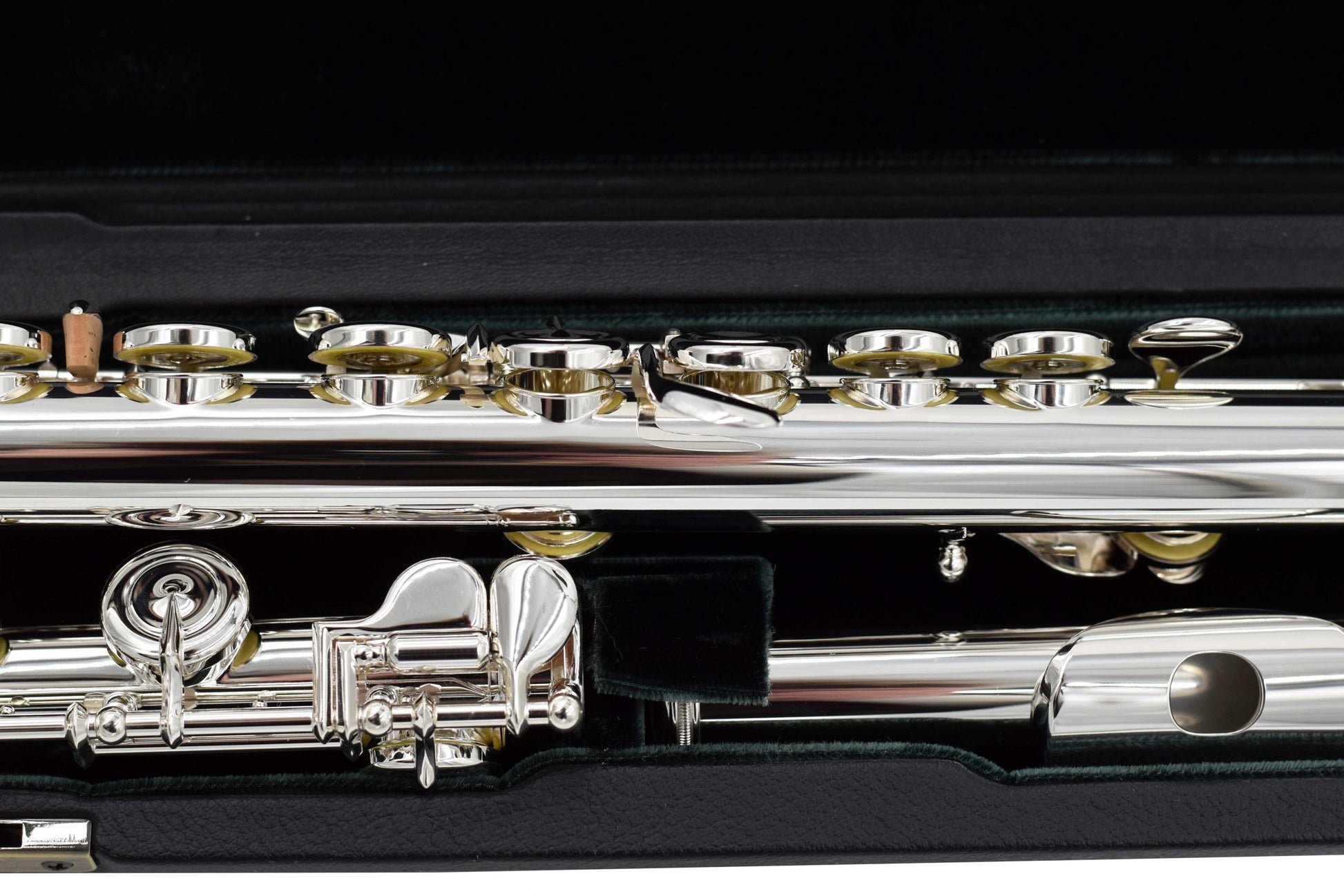 Altus A9E Flute close up of flute body tone holes 