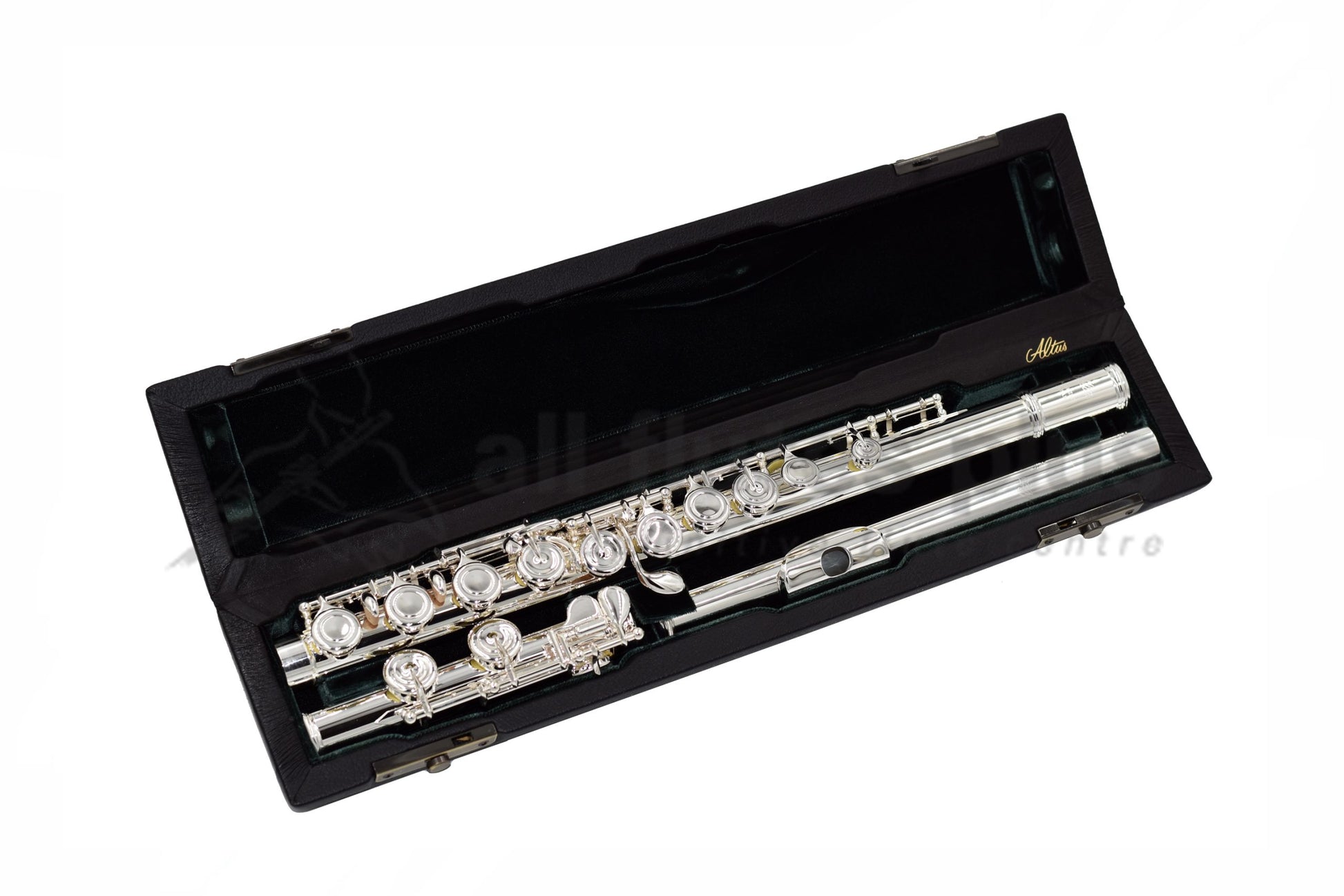 Altus A9E Flute set in an open case showing the whole flute