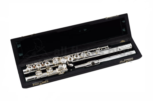 Altus A9 ROE Flute set in an open case showing the whole flute