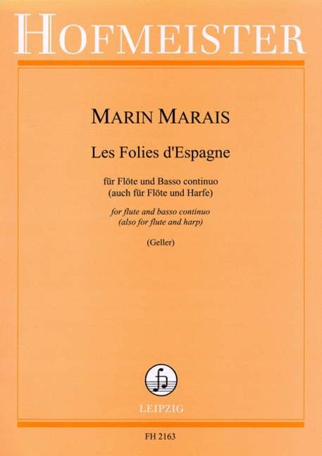 Marais- Les Folies d’Espagne for Flute and Basso Continuo (Hofmeister)