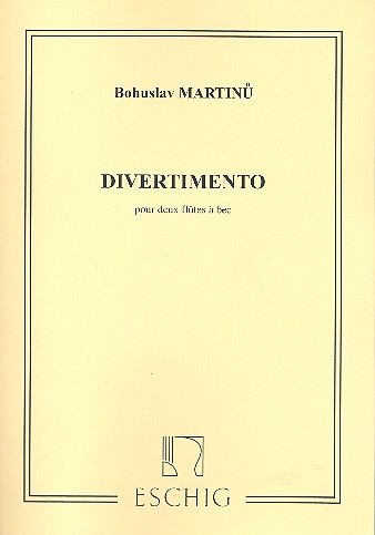 Martinu- Divertimento For Two Flutes a Bec
