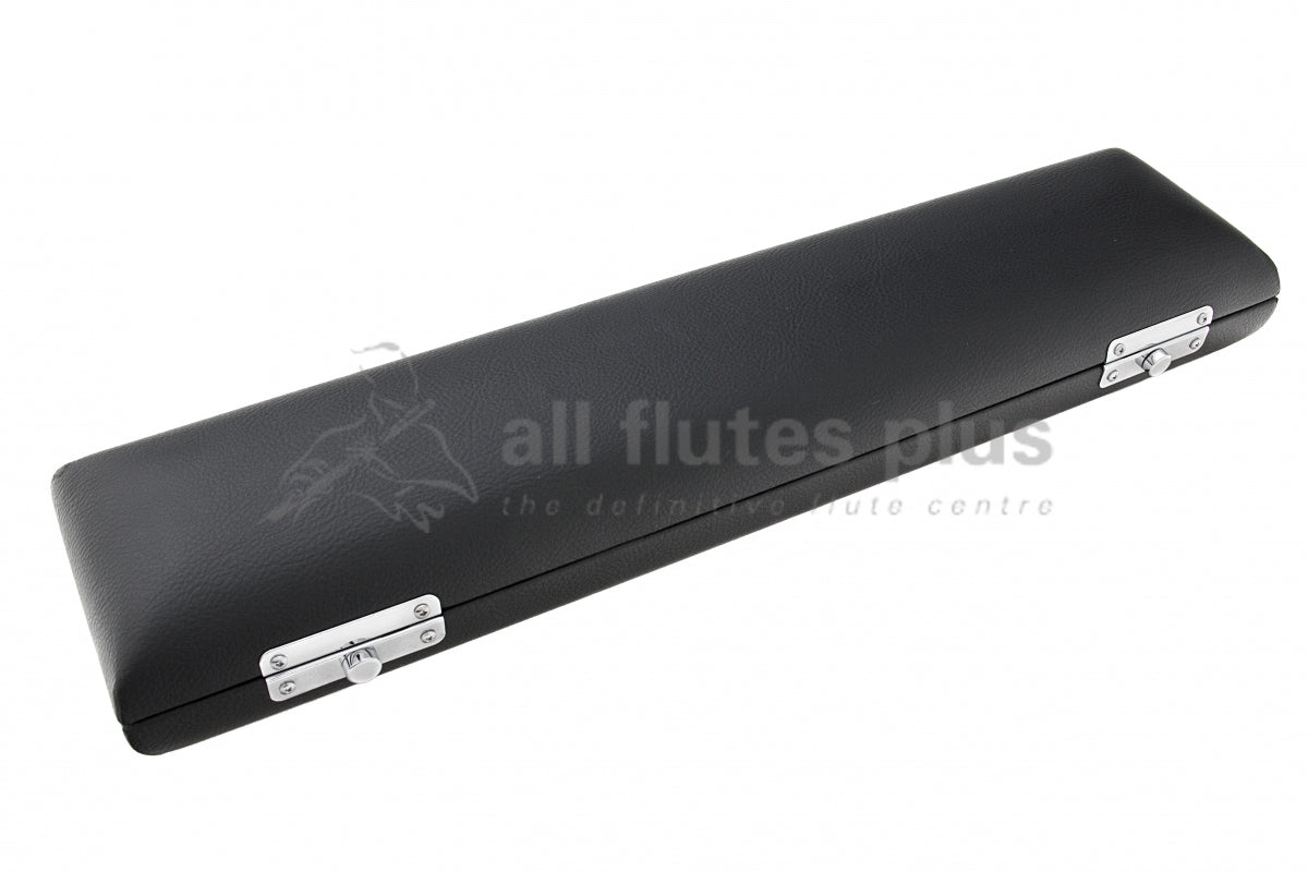Closed black hard case cover for flute