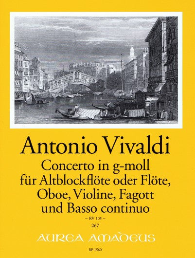 Vivaldi- Concerto in G Minor RV105 for Flute, Oboe, Violin, Bassoon and Basso Continuo