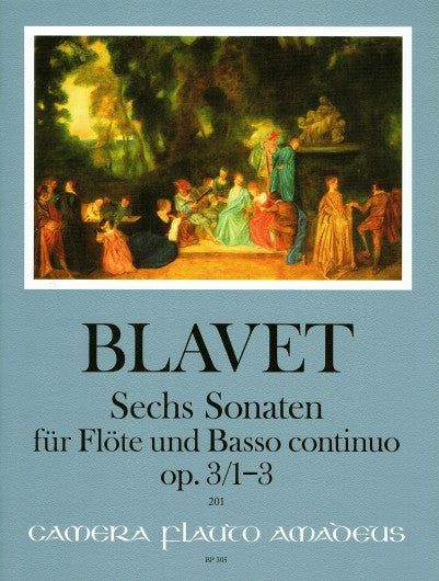 Blavet- Six Sonatas for Flute and Piano/Basso Continuo Op. 3 Vol. 1 (1-3) and Vol. 2 (4-6) (Amadeus)