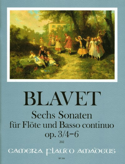 Blavet- Six Sonatas for Flute and Piano/Basso Continuo Op. 3 Vol. 1 (1-3) and Vol. 2 (4-6) (Amadeus)