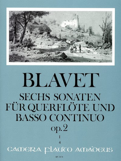Blavet- Six Sonatas for Flute and Piano/Basso Continuo Op. 2 Vol. 1 (1-3) and Vol. 2 (4-6) (Amadeus)