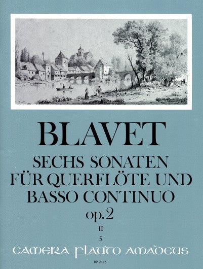 Blavet- Six Sonatas for Flute and Piano/Basso Continuo Op. 2 Vol. 1 (1-3) and Vol. 2 (4-6) (Amadeus)