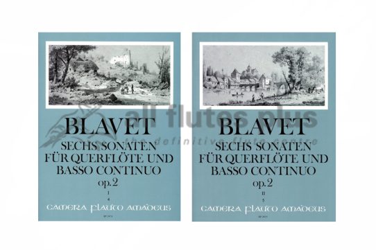 Blavet 6 Sonatas Opus 2 for Flute & Basso Continuo, Volume 1