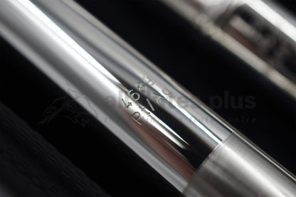 Burkart silver flute close up of silver and platinum marking on headjoint Pt/Ag, alongside the serial number 