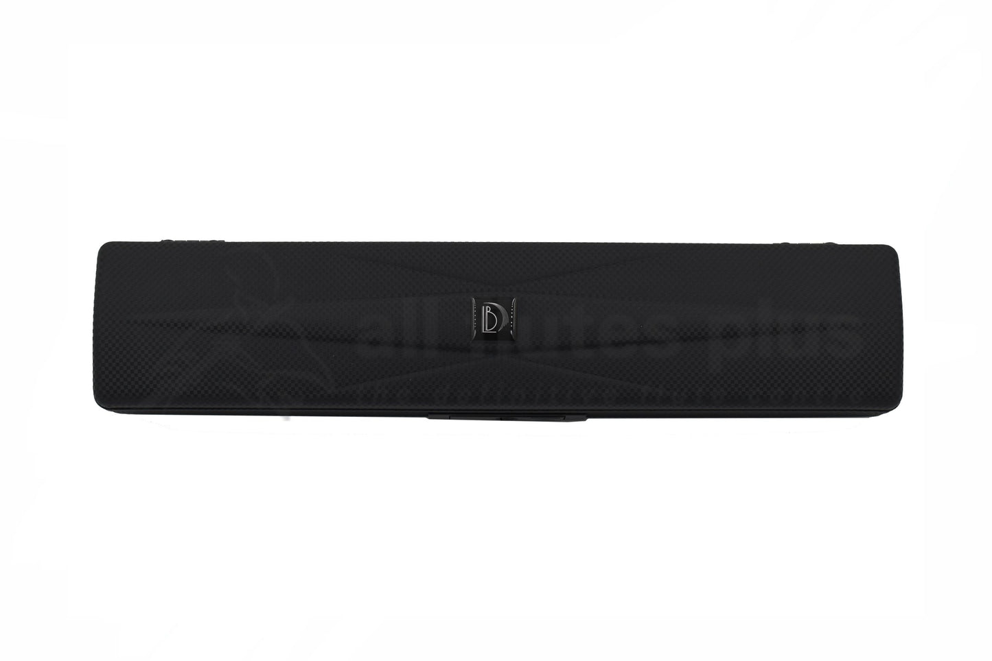 Black closed Burkart flute hard case 