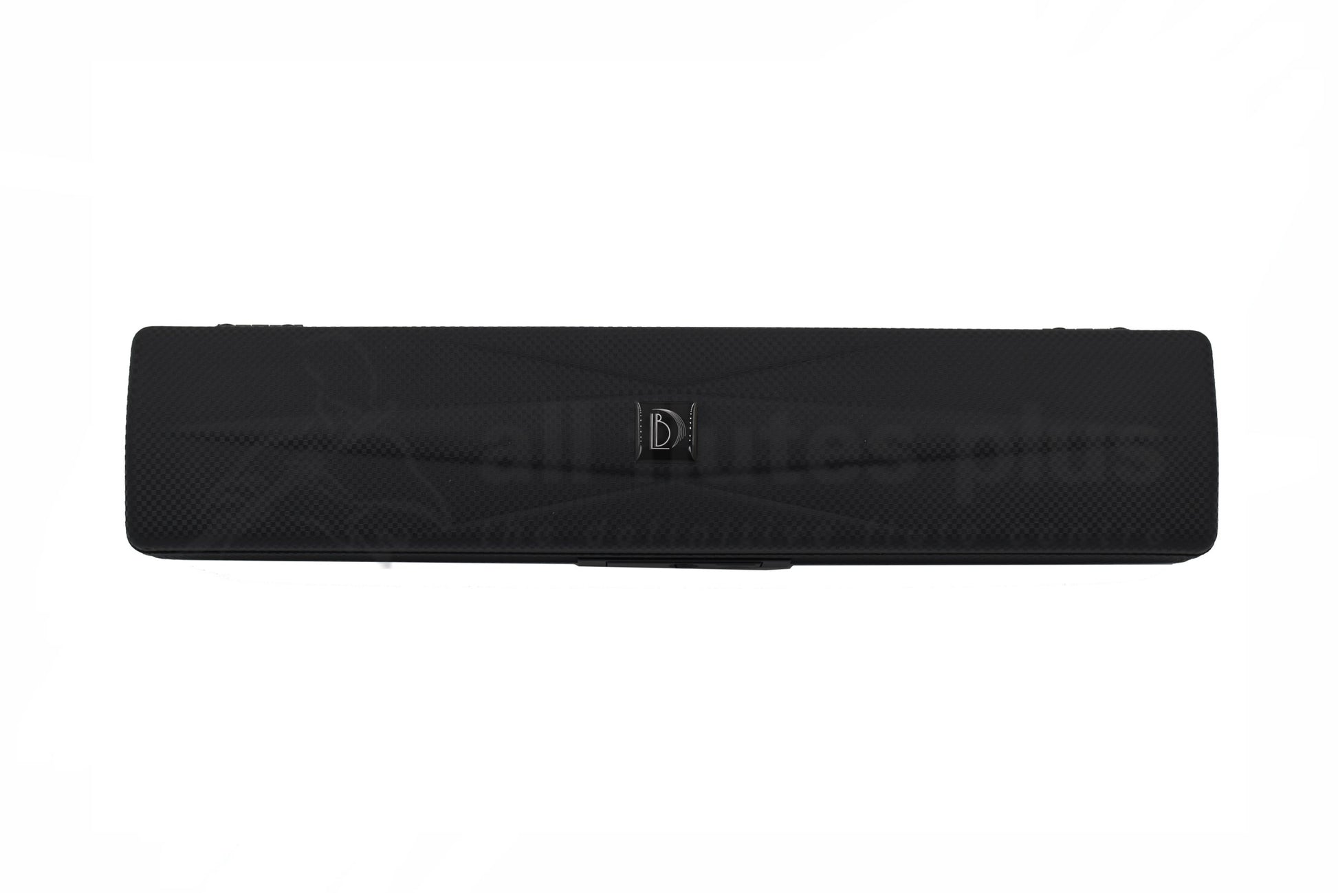 Black closed Burkart flute hard case 