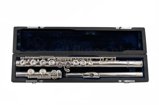 Pre-owned Sankyo Handmade Closed Hole All Silver Flute C7818