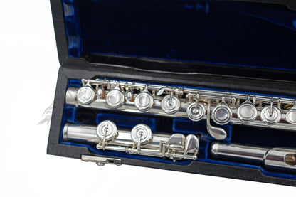 Pre-Owned Mateki All Silver Flute with Dana Sheridan Silver Headjoint with 14K Gold Riser C7856