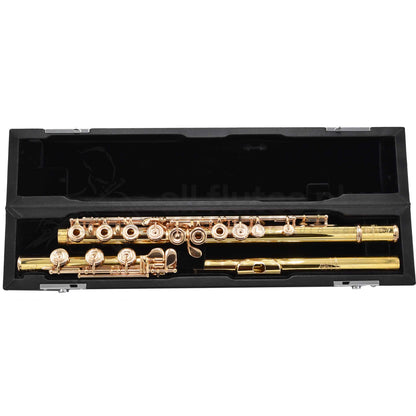 Nagahara Pre-owned 20K Gold Flute With 14K Mechanism ROEB Platinum Riser Heavy Crown C7864