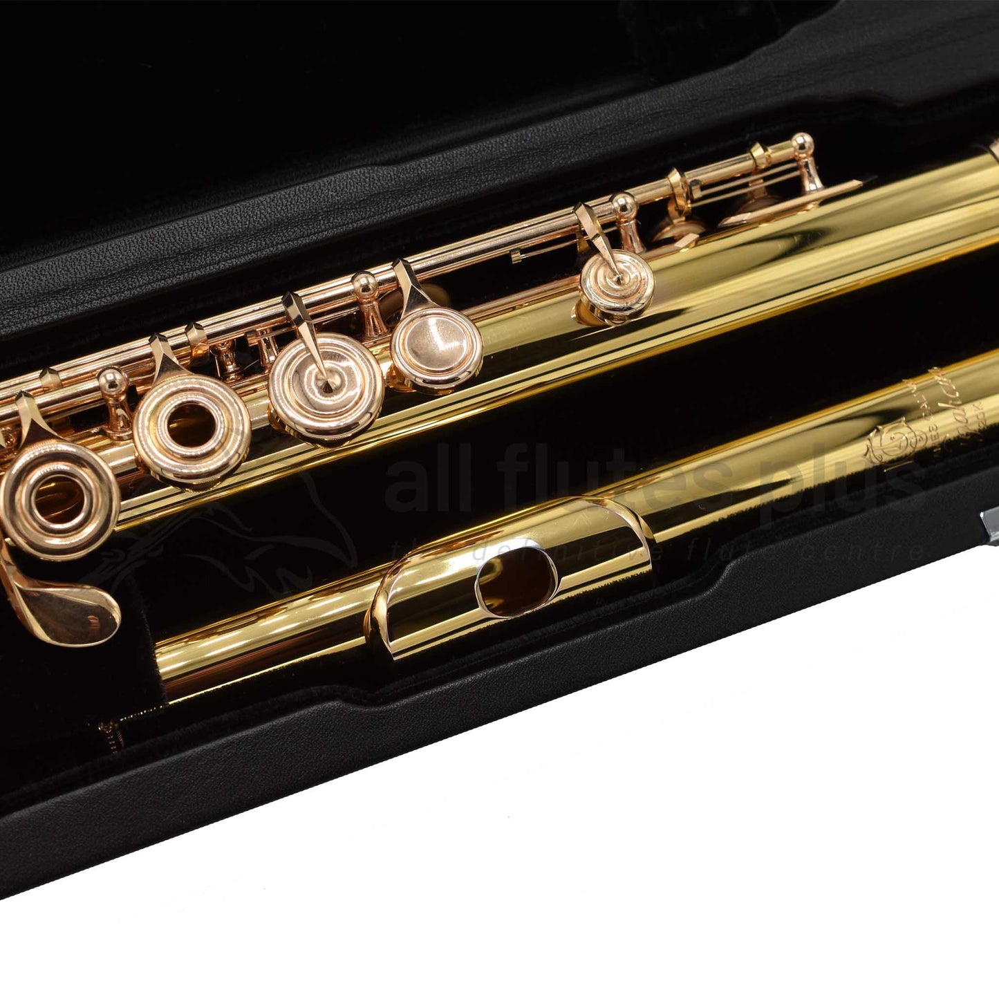 Nagahara Pre-owned 20K Gold Flute With 14K Mechanism ROEB Platinum Riser Heavy Crown C7864