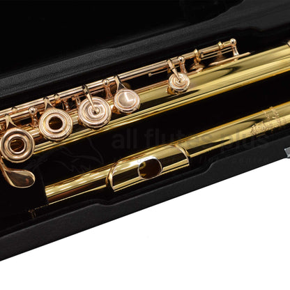 Nagahara Pre-owned 20K Gold Flute With 14K Mechanism ROEB Platinum Riser Heavy Crown C7864