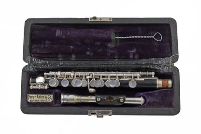 Oscar Adler Grenadilla Piccolo with Reform Lip Metal Headjoint Pre-owned C7951