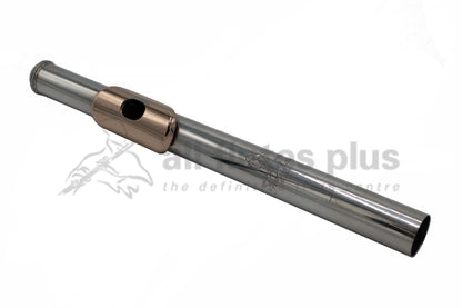 Pre-owned Nagahara Galway Cut .950 Silver Headjoint with 14K Lip Plate and Platinum Riser C8016