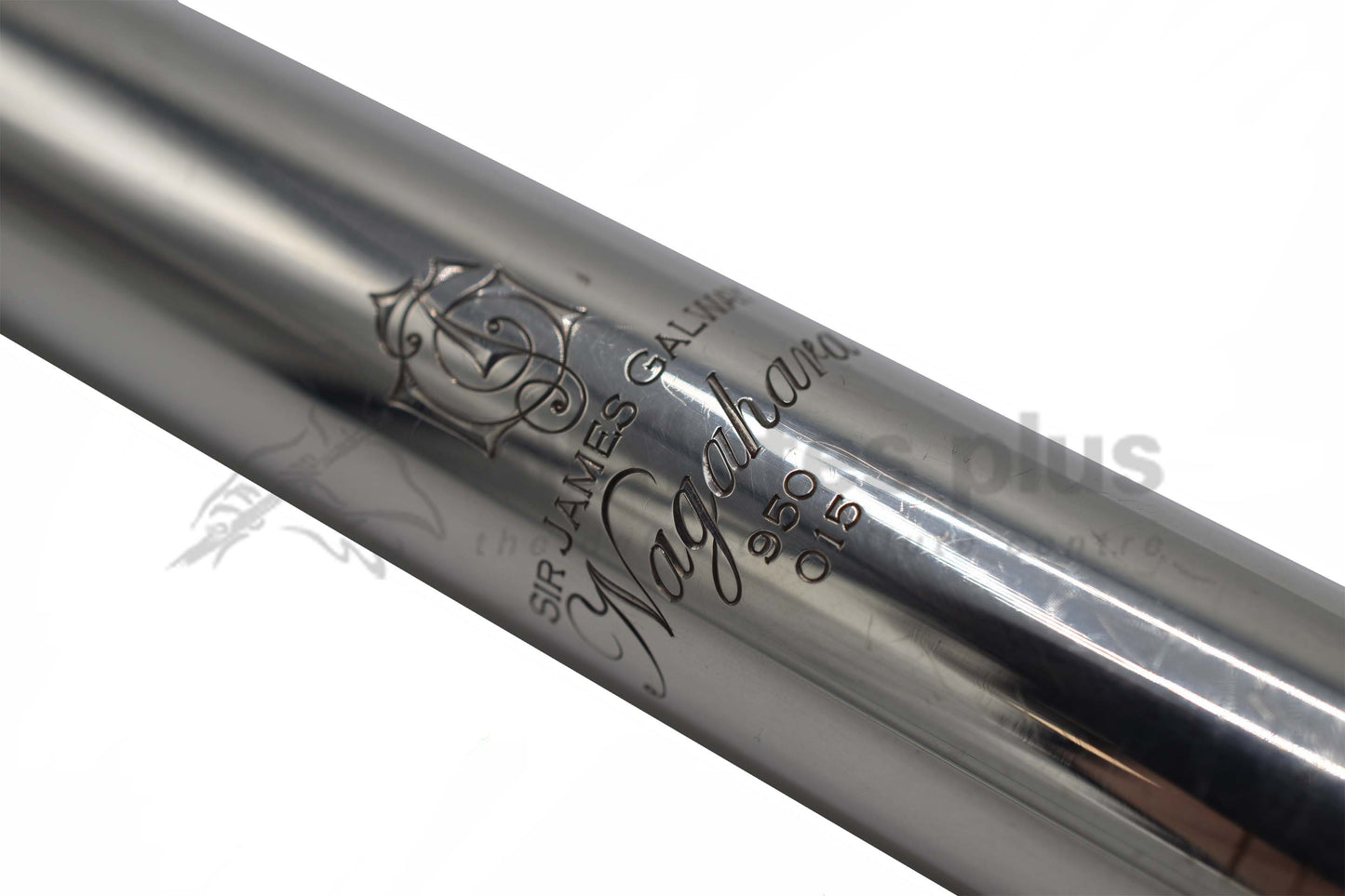 Pre-owned Nagahara Galway Cut .950 Silver Headjoint with 14K Lip Plate and Platinum Riser C8016