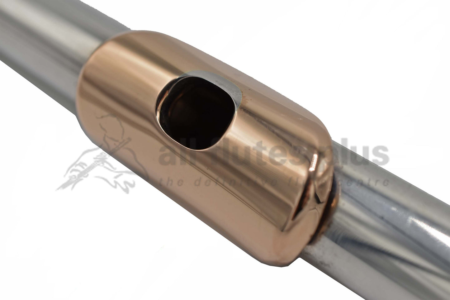 Pre-owned Nagahara Galway Cut .950 Silver Headjoint with 14K Lip Plate and Platinum Riser C8016