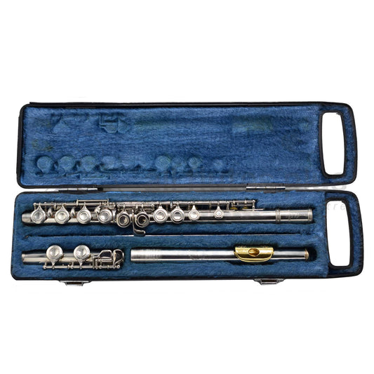 Yamaha YFL21N Pre-owned Flute With Armstrong .925 Silver Headjoint with Gold Plated Lip Plate C8035