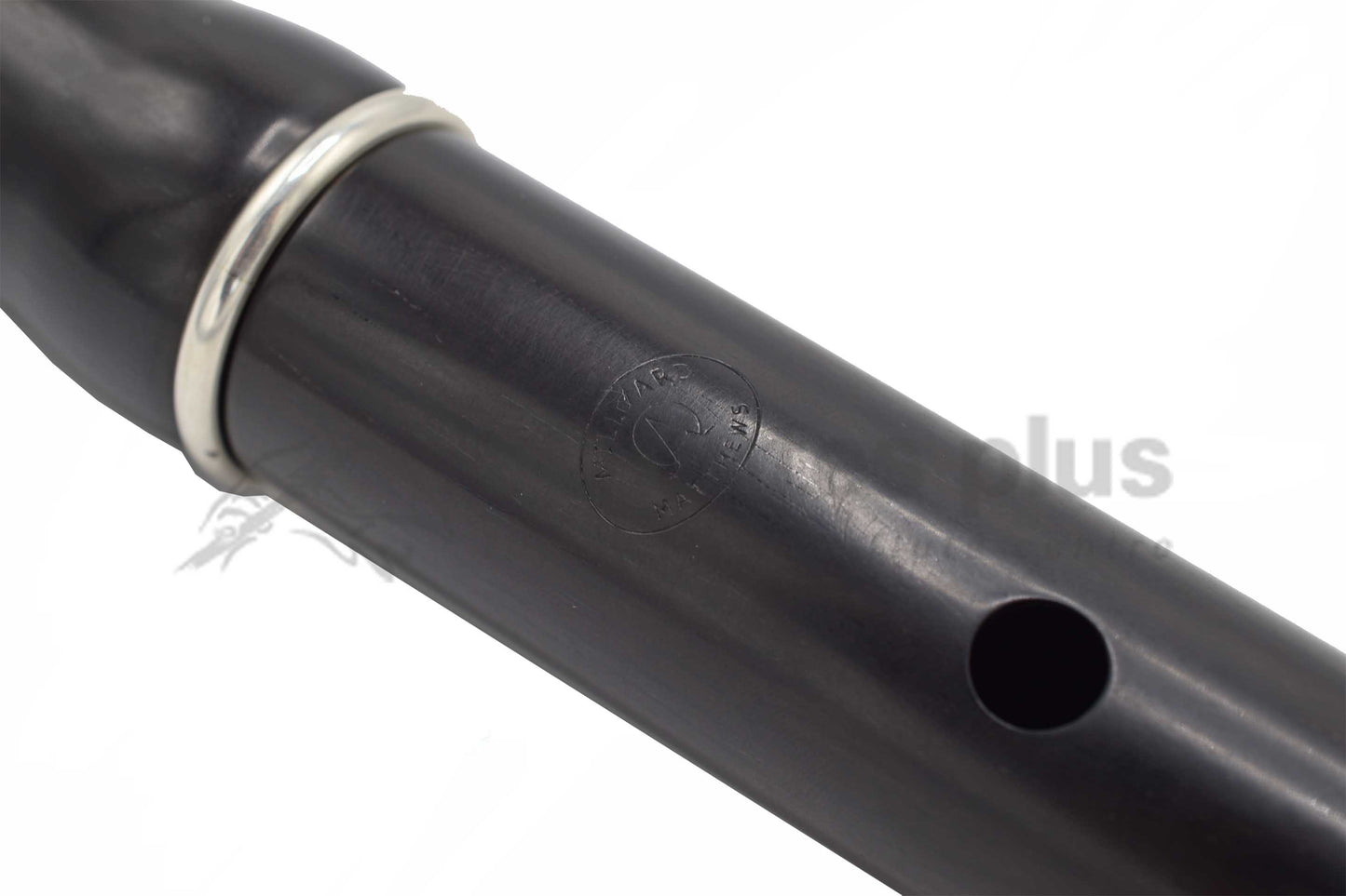 Tony Millyard Traditional Keyless Grenadilla Flute in D, Rudall Rose Model with Sterling Silver rings C8037