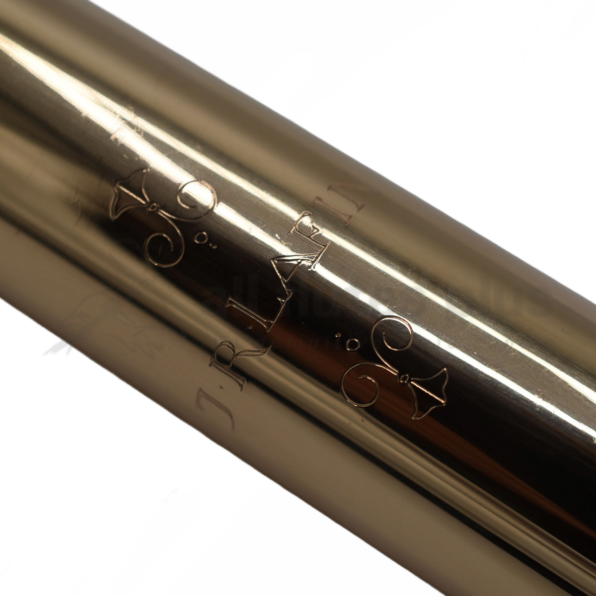 Pre-owned J.R Lafin Headjoint with 18K Gold Tube and Engraved 14K Gold Lip Plate C8056