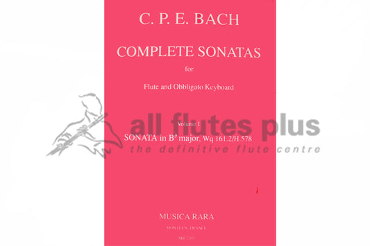 CPE Bach Complete Sonatas Volume 1 for Flute & Obbligato Keyboard
