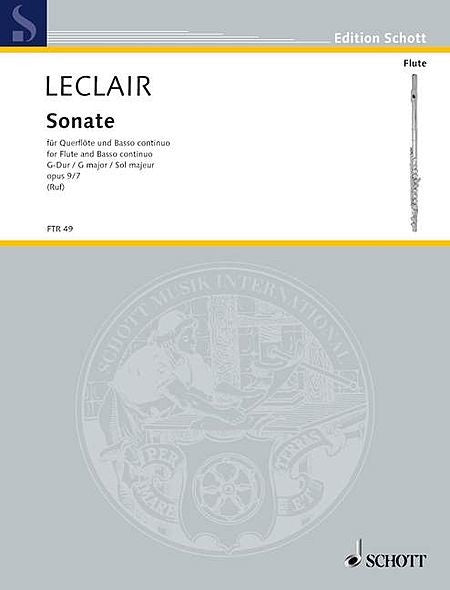 Leclair- Sonata in G Op 9 No 7 for Flute and Piano
