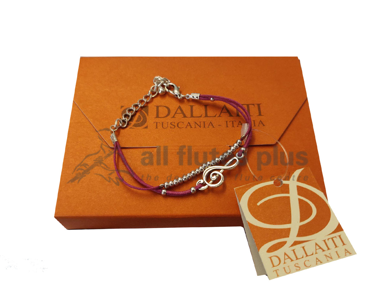 Treble Clef Leather Bracelet