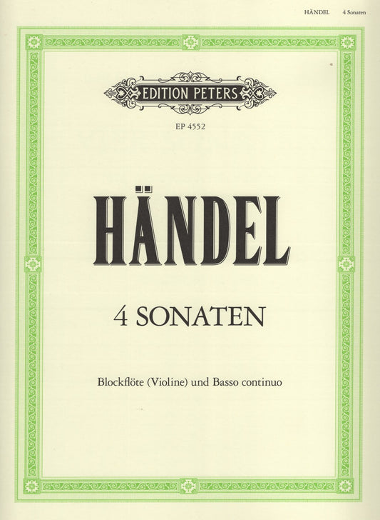Handel- 4 Sonatas for Flute and Basso Continuo