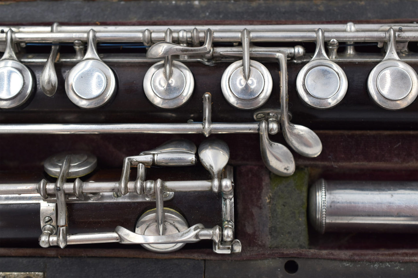 Eugene Albert Boehm System Wooden Flute with Silver Head Joint - C.9042