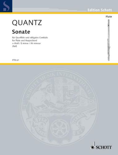 Quantz- Sonata in E minor for Flute and Piano (Schott)
