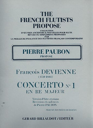 Devienne- Concerto No 1 in D Major for Flute and Piano (Billaudot)