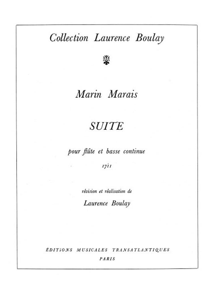 Marais- Suite No.4 in D for Flute and Basso Continuo
