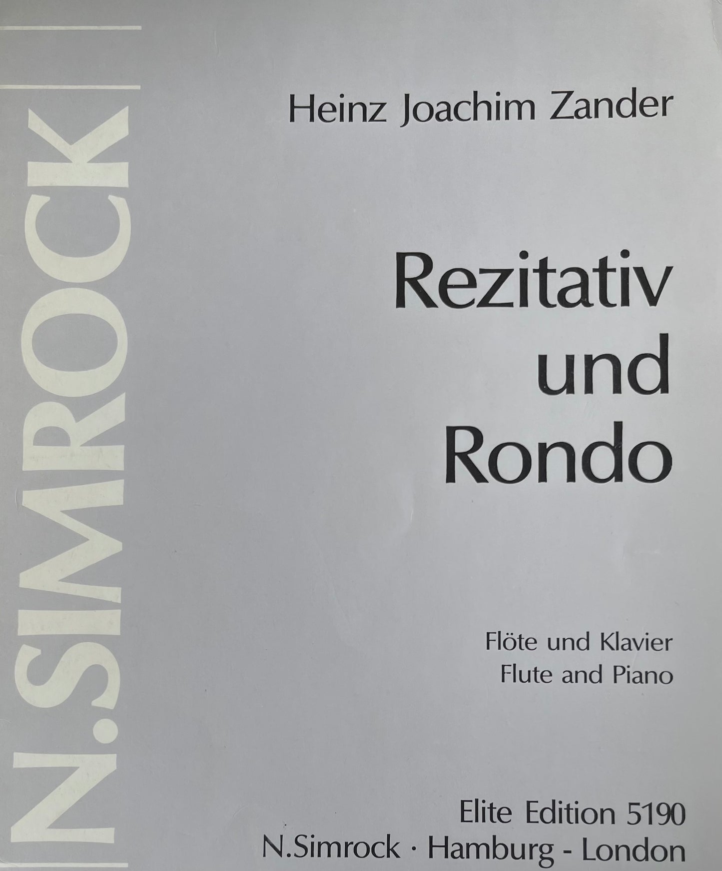 Zander- Rezitativ und Rondo for Flute and Piano